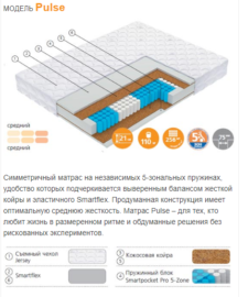модель матраса pulse