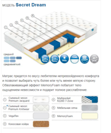 модель матраса secret dream